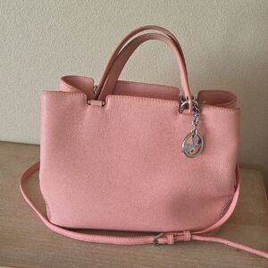 Michael Kors Pink Crossbody Bag with Silver Hardware